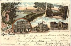 Gruss aus Graudenz - Litho - Pommern