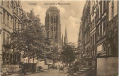 Danzig - Jopengasse und MArienkirche