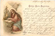 Heilige Maria Magdalena - Prägekarte