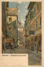 Gruss aus Regensburg - Litho