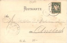 Regensburg - Gruss von Walhalla - Litho