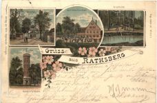 Gruss aus Rathsberg bei Erlangen - Litho