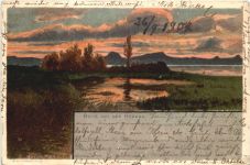 Blick auf den Höhgau - Künstler Ak C. Biese