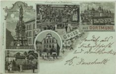 Gruss aus Dortmund - Litho