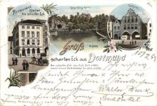 Gruss vom scharfen Eck aus Dortmund - Litho