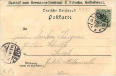 Detmold - Gruss vom Hermanns Denkmal - Litho