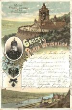 Gruss aus der Porta Westfalica - Litho