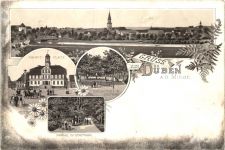 Gruss aus Düben an der Mulde - Litho