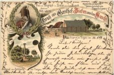 Süptitz bei Torgau - Gasthof Ziefen - Litho