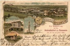 Gruss aus Roßwein - Heimathfest 1898 - Litho