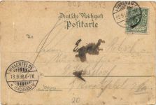 Lübbenau - Gruss vom Gasthaus zum grünen Strand - Litho