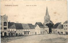 Senftenberg Lausitz - Markt mit der Kirche