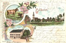 Gruss aus Gröbern - Litho