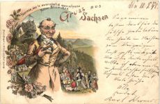 Gruss aus Sachsen - Litho