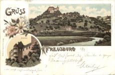 Gruss aus Freusburg - Litho - Kirchen