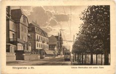 Königswinter am Rhein - Untere Rheinallee mit Strassenbahn