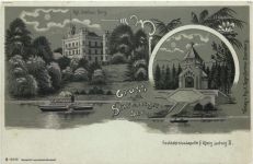 Gruss vom Starnberger See - Litho