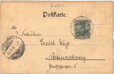 Gruss von der Weser - Schloss Fürstenberg - Litho