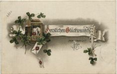 Neujahr - Prägekarte