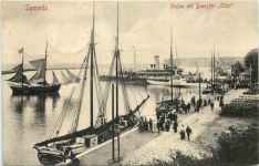 Sassnitz - Hafen mit Dampfer Odin
