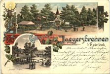 Gruss aus Jaegersbronnen bei Reinbek - Litho