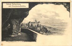 Schloß Heiligenberg und Freundschaftshöhle - Künstler AK Eugen Felle