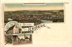 Gruss aus Heideck - Litho