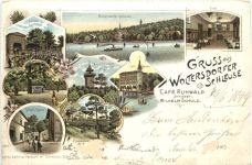 Gruss aus der Woltersdorfer Schleuse - Litho