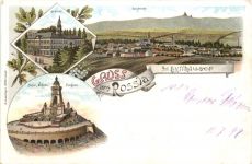 Gruss aus Rossla bei Kyffhäuser - Litho