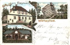 Gruss aus Forsthaus Winterstein - Litho