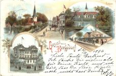 Gruss aus Bergedorf - Litho