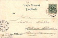 Gruss aus dem Waldhaus Thumann im Himmelreich am Deutschen Olymp - Litho