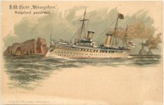 Helgoland - SM Yacht Hohenzhollern - Litho