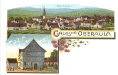 Gruss aus Oberaula - Litho