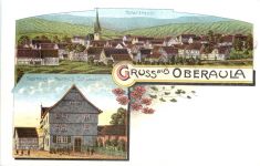 Gruss aus Oberaula - Litho