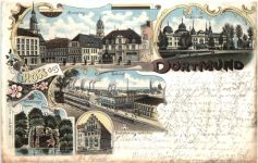 Gruss aus Dortmund - Litho