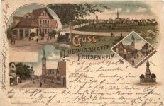 Gruss aus Ludwigshafen - Friesenheim - Litho
