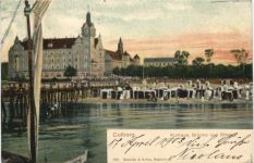Colberg - Kurhaus Brücke und Strand