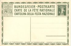 Bundesfeier Postkarte 1913