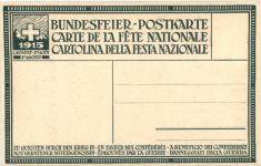 Bundesfeier Postkarte 1915