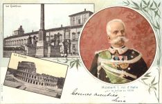 Roma - Humbert I roi d Italie - Litho