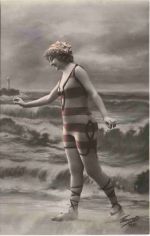 Frau in Bademode