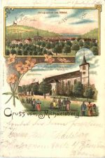 Gruss vom Michaelsberg - Litho - Untergrombach - Bruchsal