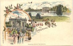 Gruss aus Karlsruhe - Litho