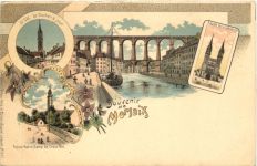 Souvenir de Morlaix - Litho