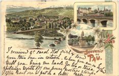 Souvenir de Pau - Litho - Verlag Künzli