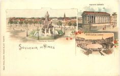 Souvenir de Nimes - Litho - Verlag Carl Künzli