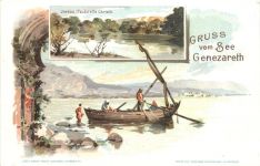 Gruss vom See Genezareth - Litho