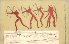Bushmen painting at Thaba Bosiu - Basutoland - Lesotho