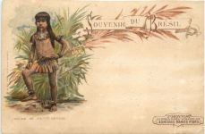 Souvenir du Bresil - Indien de Matto Grosso - Litho